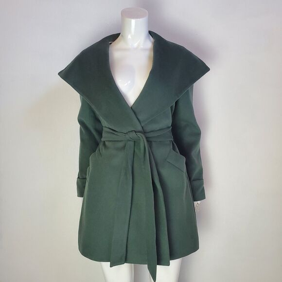 The Limited Green Wool Wrap Coat - Picture 4 of 12